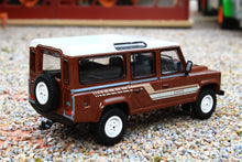 Load image into Gallery viewer, TSMMGT00734R Mini GT 1:64 Scale Land Rover Defender 110 1985 County Station Wagon in Russet Brown RHD