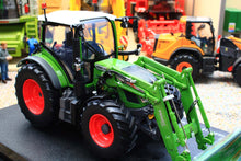 Load image into Gallery viewer, Green Fendt 516 Vario tractor model with front loader displayed in a farm machinery collection by Universal Hobbies at 1:32 scale