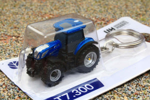 UH5887 Universal Hobbies New Holland T7.300 Blue Power 4wd Tractor Keyring