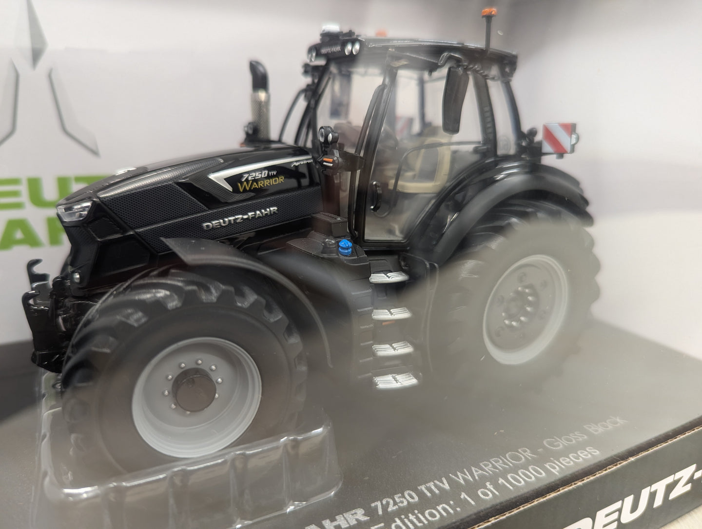 UH6483 Universal Hobbies Deutz-Fahr 7250 TTV Warrior Tractor in Gloss Black Ltd Edition (1000pcs)