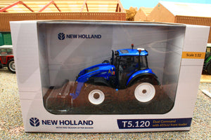 UH6682 Universal Hobbies 1:32 Scale New Holland T5.120 Dual Command 4WD Tractor with Front Loader and bucket 655 LU 2025