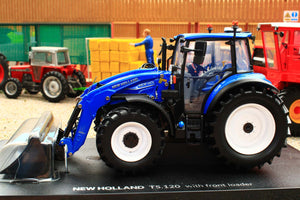 UH6682 Universal Hobbies 1:32 Scale New Holland T5.120 Dual Command 4WD Tractor with Front Loader and bucket 655 LU 2025