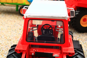 UH6701 Universal Hobbies 1:32 Scale Massey Ferguson 575 4WD Tractor with wide rear tyres Red Cab version