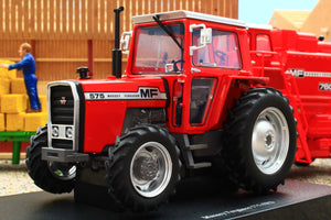 UH6701 Universal Hobbies 1:32 Scale Massey Ferguson 575 4WD Tractor with wide rear tyres Red Cab version