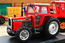 Load image into Gallery viewer, UH6701 Universal Hobbies 1:32 Scale Massey Ferguson 575 4WD Tractor with wide rear tyres Red Cab version