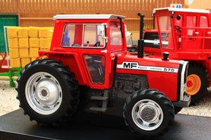 UH6701 Universal Hobbies 1:32 Scale Massey Ferguson 575 4WD Tractor with wide rear tyres Red Cab version