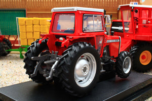 UH6701 Universal Hobbies 1:32 Scale Massey Ferguson 575 4WD Tractor with wide rear tyres Red Cab version