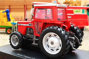 UH6701 Universal Hobbies 1:32 Scale Massey Ferguson 575 4WD Tractor with wide rear tyres Red Cab version