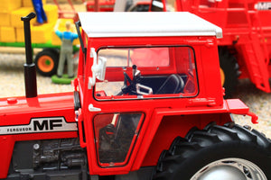 UH6701 Universal Hobbies 1:32 Scale Massey Ferguson 575 4WD Tractor with wide rear tyres Red Cab version