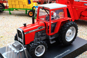 UH6764 Universal Hobbies 1:32 Scale Massey Ferguson 590 4WD Tractor with wide rear tyres Red Cab version