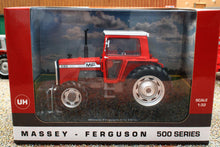 Load image into Gallery viewer, UH6764 Universal Hobbies 1:32 Scale Massey Ferguson 590 4WD Tractor with wide rear tyres Red Cab version