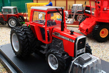 Load image into Gallery viewer, UH6765 Universal Hobbies 1:32 Scale Massey Ferguson 575 4WD Tractor with Molcon Duals Red Cab version