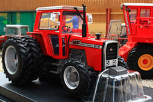 Load image into Gallery viewer, UH6765 Universal Hobbies 1:32 Scale Massey Ferguson 575 4WD Tractor with Molcon Duals Red Cab version