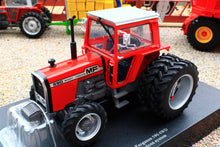 Load image into Gallery viewer, UH6766 Universal Hobbies 1:32 Scale Massey Ferguson 590 4WD Tractor with Molcon Duals Red Cab version