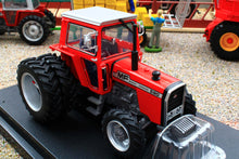 Load image into Gallery viewer, UH6766 Universal Hobbies 1:32 Scale Massey Ferguson 590 4WD Tractor with Molcon Duals Red Cab version