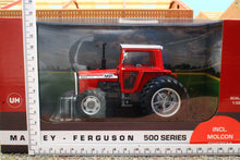 Load image into Gallery viewer, UH6766 Universal Hobbies 1:32 Scale Massey Ferguson 590 4WD Tractor with Molcon Duals Red Cab version