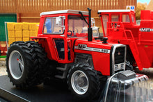 Load image into Gallery viewer, UH6766 Universal Hobbies 1:32 Scale Massey Ferguson 590 4WD Tractor with Molcon Duals Red Cab version