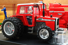 Load image into Gallery viewer, UH6766 Universal Hobbies 1:32 Scale Massey Ferguson 590 4WD Tractor with Molcon Duals Red Cab version