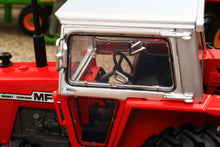 Load image into Gallery viewer, UH6767 Universal Hobbies 1:32 Scale Massey Ferguson 575 2WD Tractor with Molcon Duals Silver Red Cab version