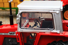 Load image into Gallery viewer, UH6768 Universal Hobbies 1:32 Scale Massey Ferguson 590 2WD Tractor with Molcon Duals Silver Red Cab version