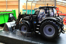 Load image into Gallery viewer, UH6862 Universal Hobbies 1:32 Scale Deutz Fahr 6150.4 TTV Warrior 4WD Tractor Gloss Black with Front Loader Limited Edition
