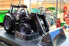 Load image into Gallery viewer, UH6862 Universal Hobbies 1:32 Scale Deutz Fahr 6150.4 TTV Warrior 4WD Tractor Gloss Black with Front Loader Limited Edition
