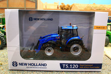 Load image into Gallery viewer, UH6874 Universal Hobbies New Holland T5.120 Tractor with Front Loader