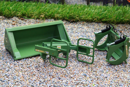 W7383 WIKING FRONT LOADER SET IN FENDT GREEN