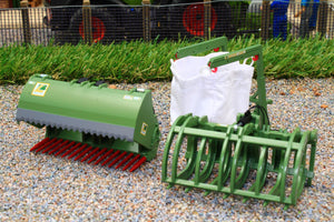 W7384 WIKING FRONT LOADER SET IN FENDT GREEN