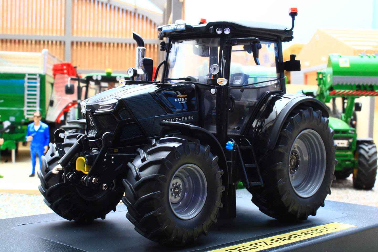 WE1087 Weise Toys 1:32 Scale Deutz 6135C RVShift Warrior 4WD Tractor in Limited Edition Black