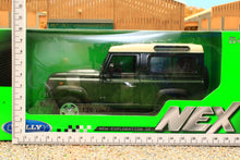 Load image into Gallery viewer, WEL22498G Welly 1:24 Scale Land Rover Defender 90 in Green with White Roof
