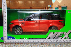 WEL24059R WELLY 1:24 Scale Range Rover Sport in Chilli Red Orange