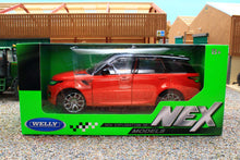 Load image into Gallery viewer, WEL24059R WELLY 1:24 Scale Range Rover Sport in Chilli Red Orange