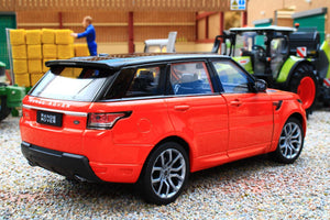 WEL24059R WELLY 1:24 Scale Range Rover Sport in Chilli Red Orange