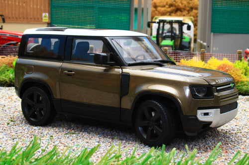 WEL24110BR Welly 1:24 Scale New Land Rover Defender 90 in Metallic Brown