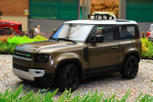 WEL24110BR Welly 1:24 Scale New Land Rover Defender 90 in Metallic Brown
