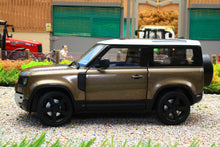 Load image into Gallery viewer, WEL24110BR Welly 1:24 Scale New Land Rover Defender 90 in Metallic Brown