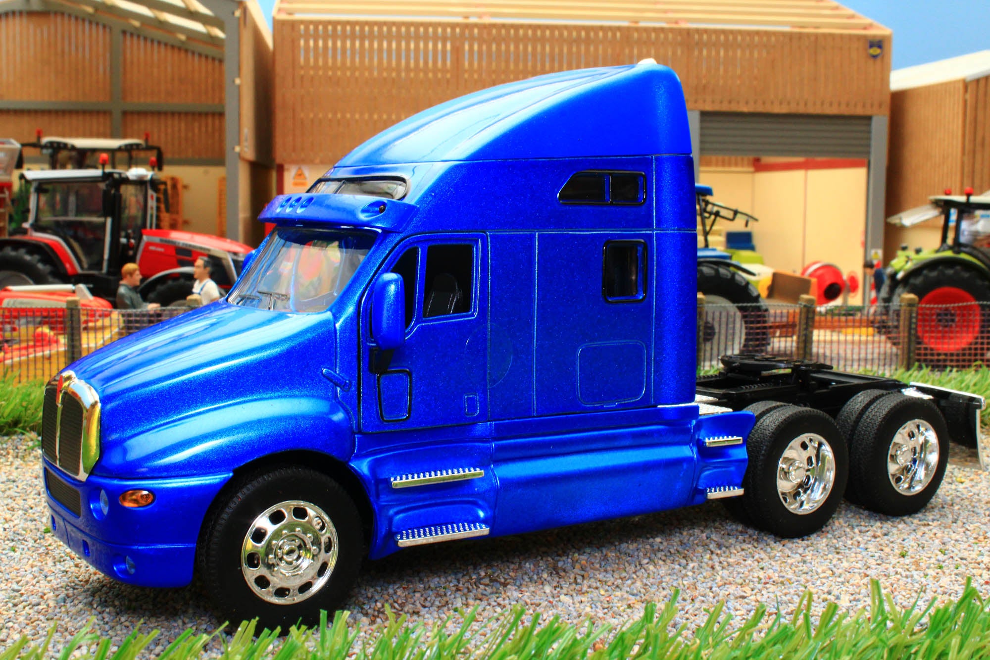 WEL32210B WELLY 132 SCALE KENWORTH T2000 LORRY IN BRIGHT BLUE