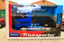 Load image into Gallery viewer, WEL32280B Welly 1:32 Scale Mercedes Actros 4x2 Lorry in Blue