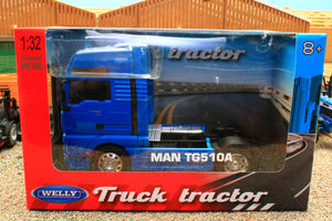 WEL32640B Welly 1:32 Scale MAN TG510A XXL 4x2 Lorry in Bright Blue