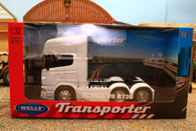 Load image into Gallery viewer, WEL32670LW WELLY 1:32 Scale Scania R730 V8 6x4 Lorry in White