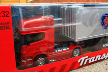 Load image into Gallery viewer, WEL32671R WELLY 1:32 Scale Scania R730 Lorry with Container Trailer