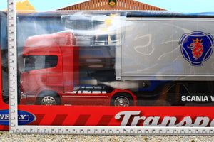 WEL32671R WELLY 1:32 Scale Scania R730 Lorry with Container Trailer