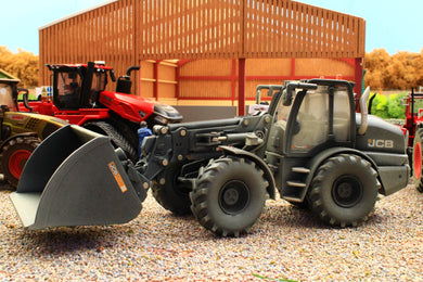 43387(w) Weathered Britains JCB TM420S Loader Limited Black Edition DUSTY VERSION