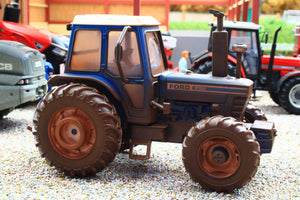 43409(w) Weathered Britains Ford 8700 4WD Special Edition in Blue DIRTY VERSION