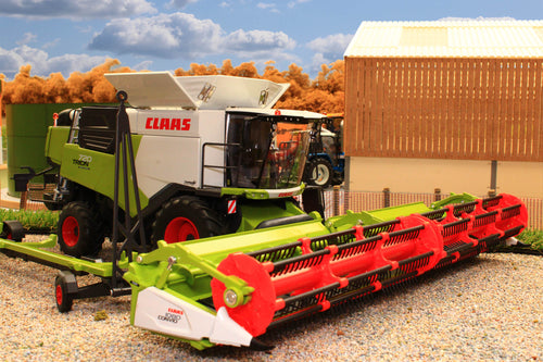 W7857 Wiking 1:32 Scale Claas Trion 720 Montana Combine Harvester with Convio 1080 Header and Trailer