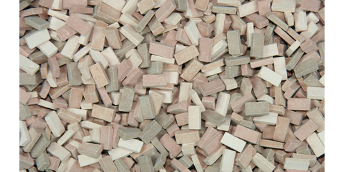 JL24073 Juweela 1:48 scale Bricks (RF) Terracotta Mix - 1000 pieces