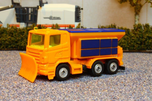 1309 SIKU 187 SCALE TRUCK WITH SNOW PLOUGH AND SALT SPREADER