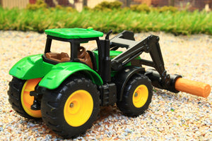 1540 Siku 1:87 Scale John Deere 4wd Tractor with front loader and log grab