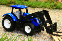 Load image into Gallery viewer, 1544 SIKU 187 SCALE NEW HOLLAND TRACTOR WITH FRONT LOADER AND PALLET FORKS PLUS PALLET